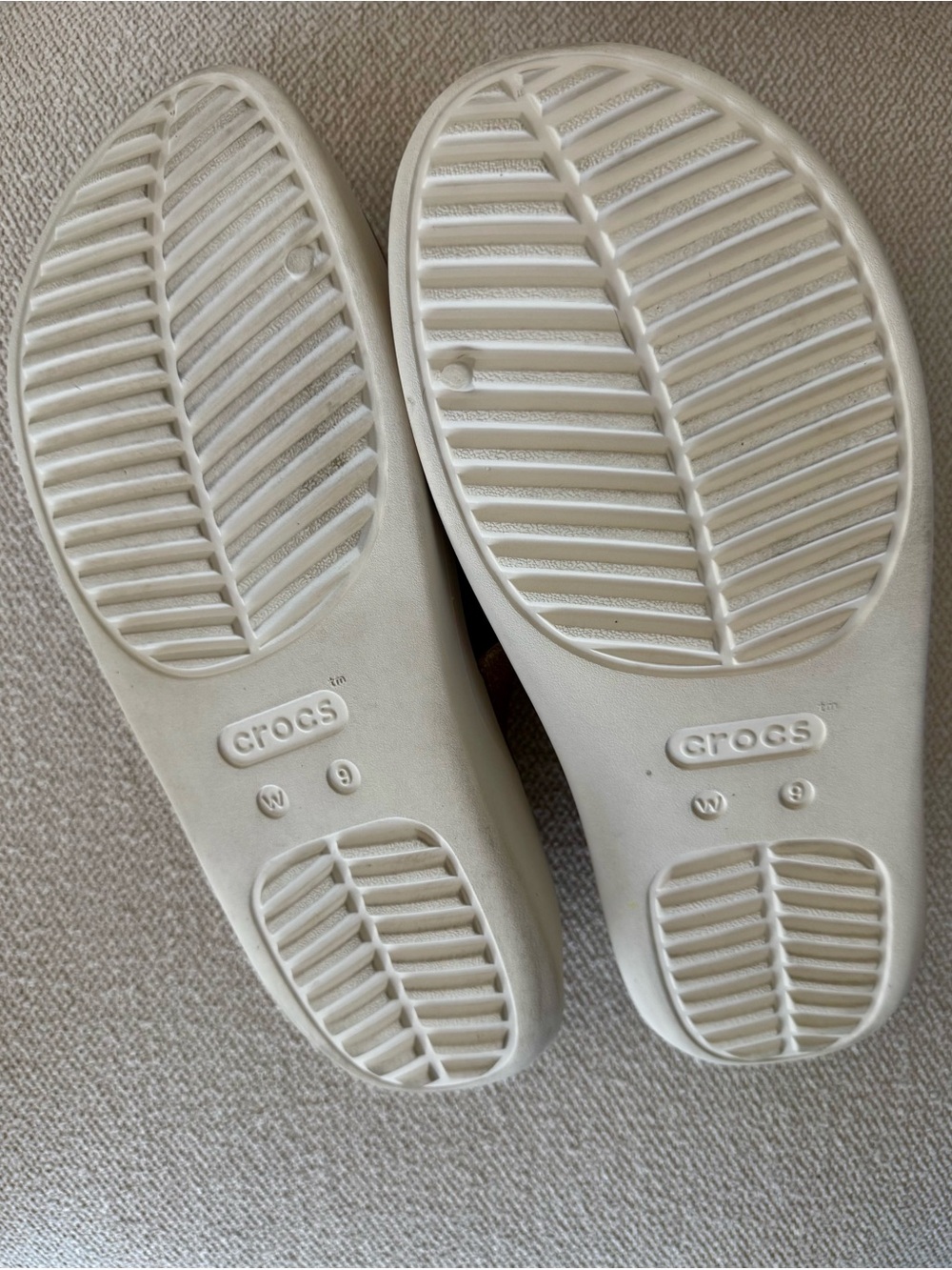 CROCS Women’s Gold Glitter Triple-Strap Slide Sandals - Picture 5 of 5